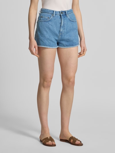 American Vintage korte jeans met franjes model 'JOYBIRD' Lichtblauw - 4