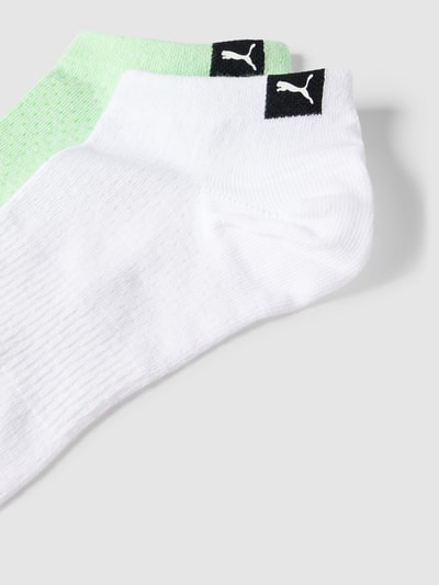 Puma Sneakersocken mit Label-Details im 2er-Pack Neon Gruen 2