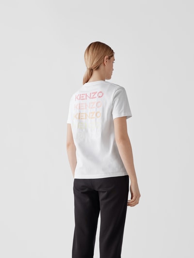 Kenzo T-Shirt mit Label-Stitching Weiss 5