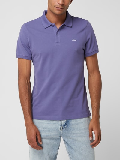 s.Oliver RED LABEL Regular Fit Poloshirt aus Piqué  Purple 4