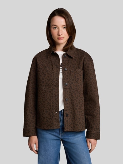 Tom Tailor Denim Regular fit jeansblouse van katoenmix Middenbruin - 4
