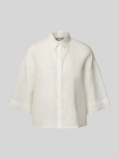 MM Relaxed fit linnen blouse met overhemdkraag, model 'MIRANO' Offwhite - 2