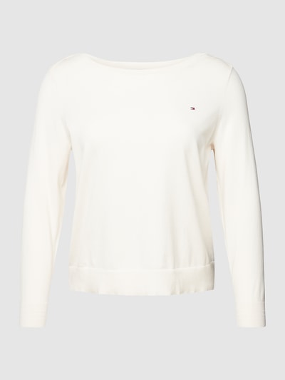 Tommy Hilfiger Curve PLUS SIZE Longsleeve in Strick-Optik Weiß 2