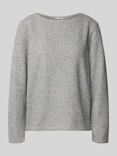 Tom Tailor Regular fit sweatshirt met viscose Lichtgrijs gemêleerd - 2