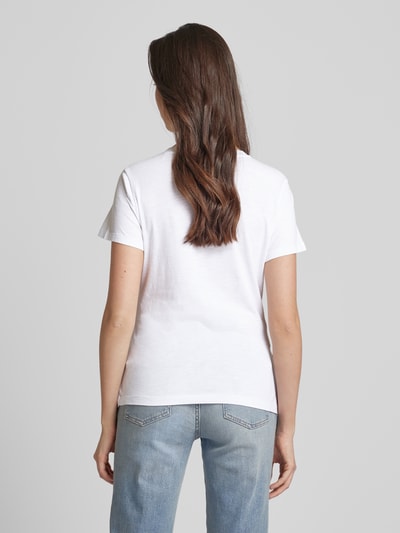 Guess T-Shirt mit Label-Stitching Weiss 5