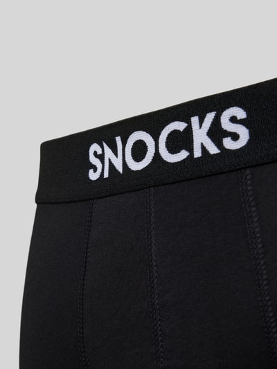 Snocks Boxershorts mit elastischem Label-Bund Black 2