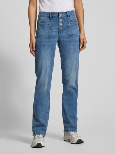 Buena Vista Straight Leg Jeans mit Eingrifftaschen Modell 'Stella' Blau 4