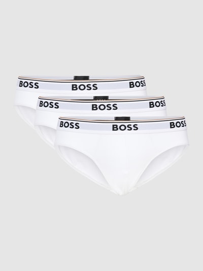 BOSS Slip mit Label-Details im 3er-Pack Modell 'Power' Weiss 2