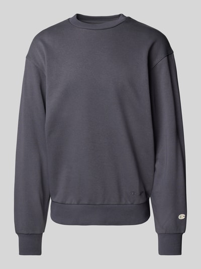 CHAMPION Sweatshirt mit Label-Stitching Anthrazit 2