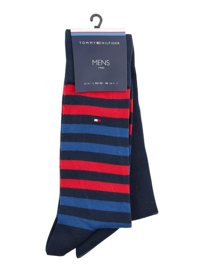 Tommy Hilfiger Skarpety z detalem z logo w zestawie 2 szt. model ‘DUO STRIPE SOCK’ Czerwony 2