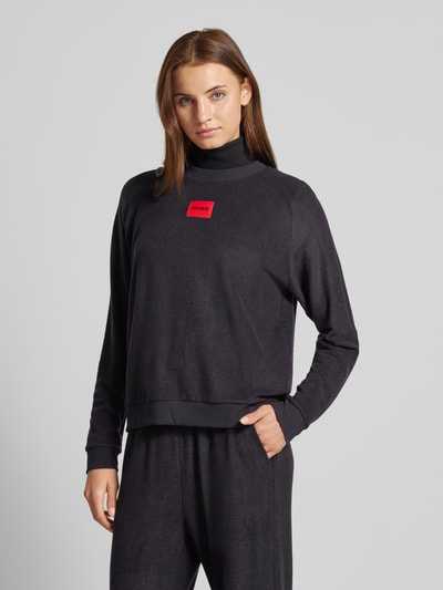 HUGO Sweatshirt mit Label-Patch Black 4