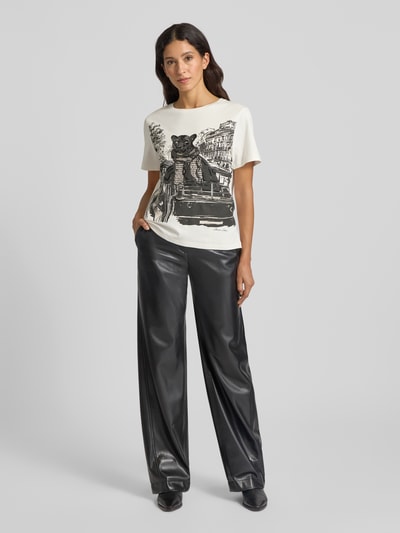 Marc Cain T-shirt met ronde hals Wit - 1