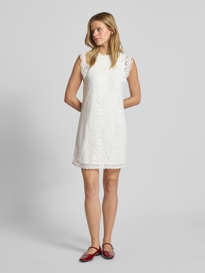 Pieces Rechte cocktailjurk van kant, model 'COLLINE' Offwhite - 1