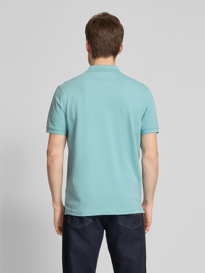 Lerros Poloshirt met labelstitching Turquoise - 5