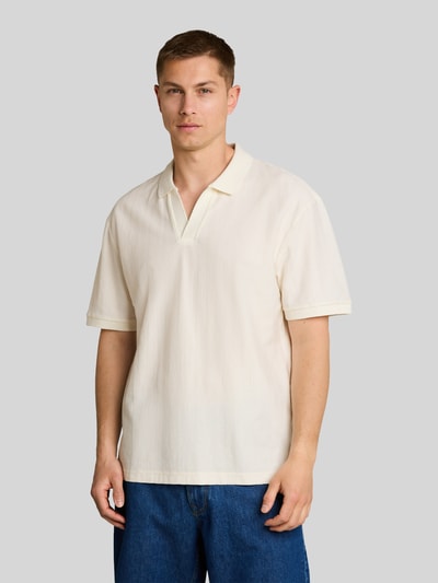 Tom Tailor Denim Regular Fit Poloshirt aus reiner Baumwolle Weiss 4