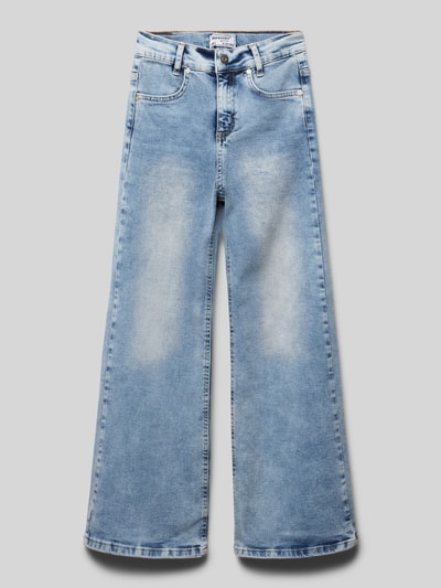 Blue Effect Wide leg jeans met labelpatch Blauw - 1