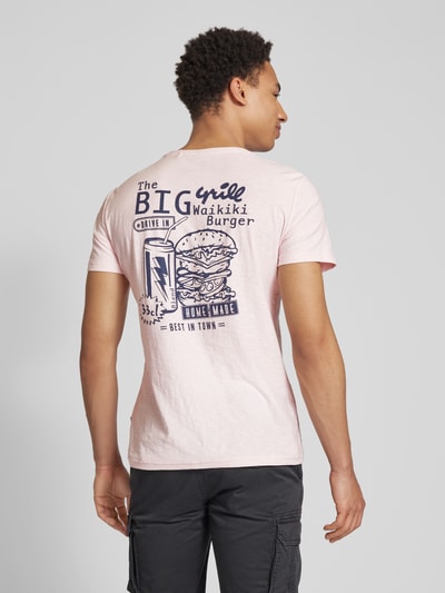 Blend T-shirt met motief- en statementprint aan de achterkant Roze - 5