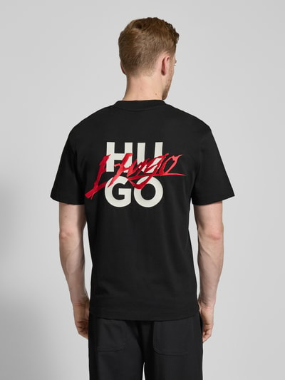 HUGO Regular Fit T-Shirt mit Rundhalsausschnitt Modell 'Dlogotee' Black 5