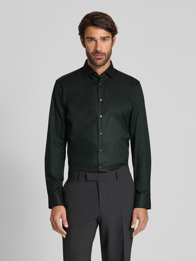 Jake*s Regular fit zakelijk overhemd met knoopsluiting Donkergroen - 4