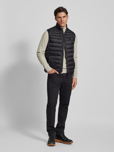 Christian Berg Men Bodywarmer met labelpatch Zwart - 1