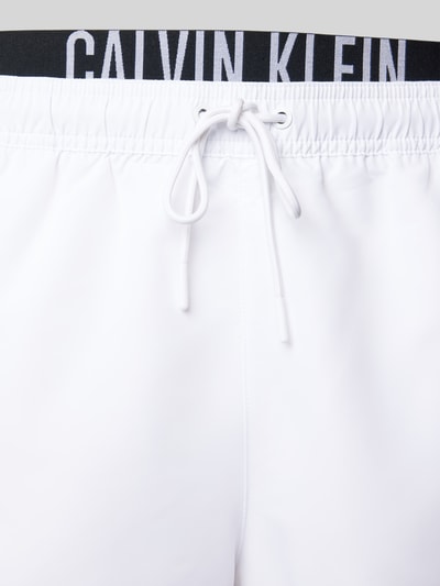 Calvin Klein Underwear Badehose mit Label-Print Weiss 2