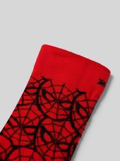 Happy Socks Regular Fit Socken mit Motiv-Stitching Modell 'Spider-Man' Rot 2