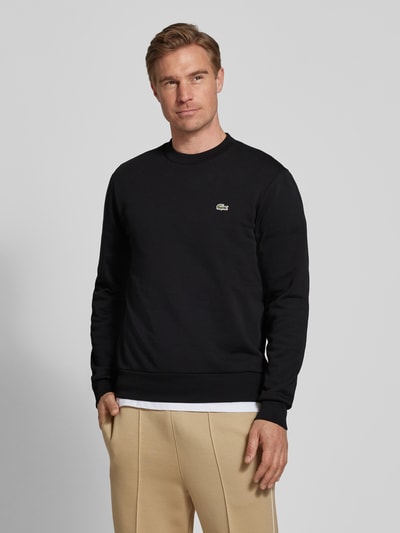 Lacoste Sweatshirt met logodetail Zwart - 4