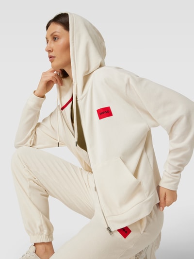 HUGO CLASSIFICATION Sweatjacke mit Kapuze Modell 'VELVET' Offwhite 3