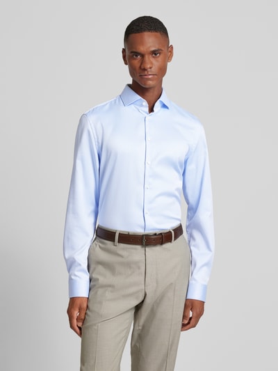 Jake*s Slim fit zakelijk overhemd met haaikraag Bleu - 8