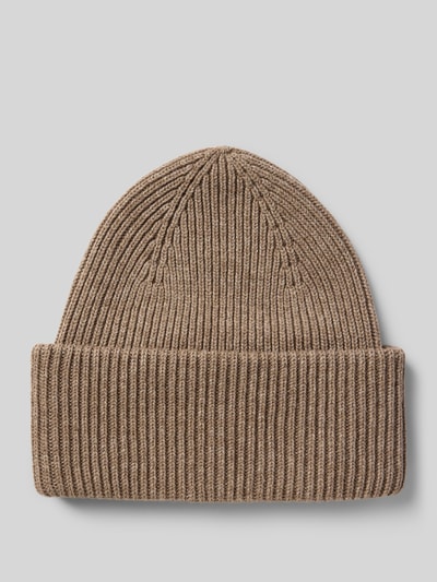 Profuomo Beanie mit breiter Krempe Mittelgrau 1