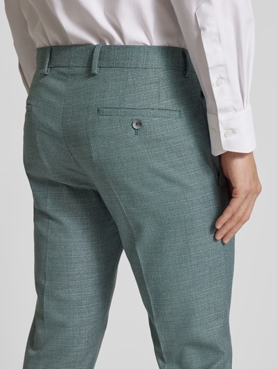 Strellson Slim fit pantalon met persplooien Lichtgroen - 3