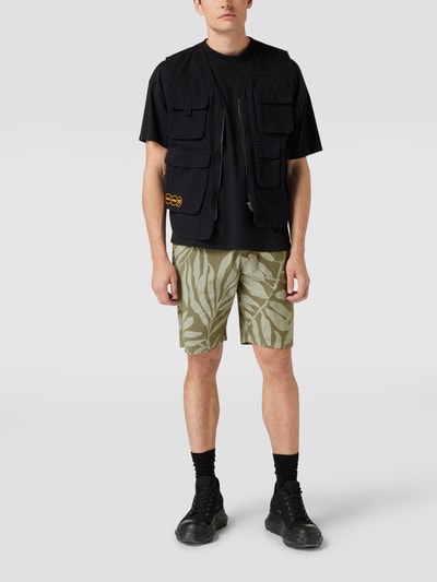 Marc O'Polo Shorts mit Allover-Muster Oliv 1