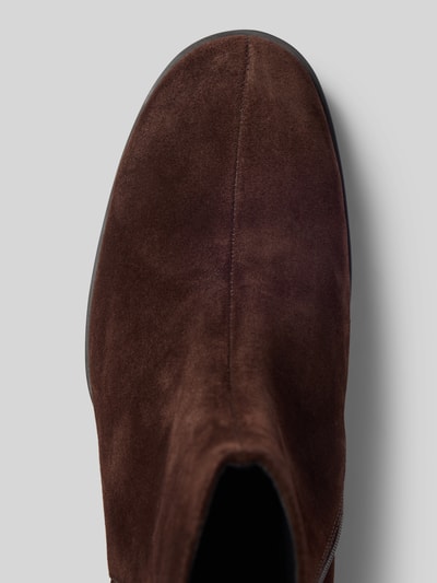 Produktfoto, Stiefeletten aus echtem Leder mit Reißverschluss von Högl, braunes Veloursleder, abgerundete Passform, Profilsohle
