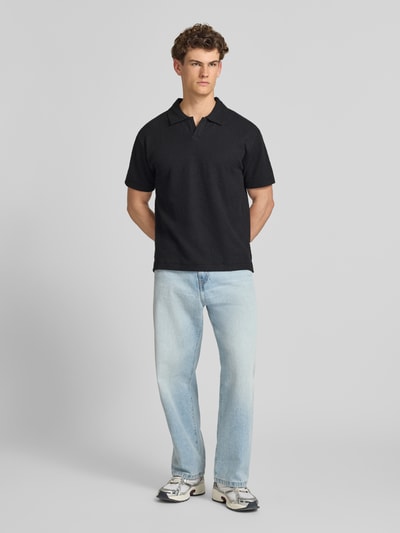 Marc O'Polo DENIM Relaxed Fit Poloshirt aus Baumwoll-Mix Black 1