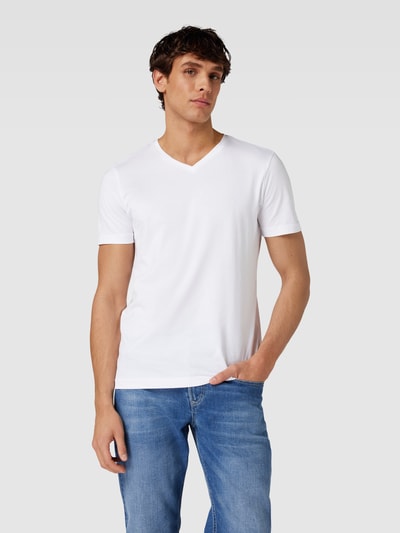 Christian Berg Men T-shirt met V-hals Wit - 4