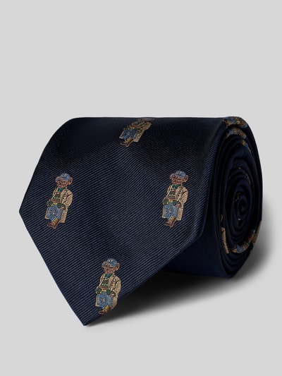 Polo Ralph Lauren Krawatte aus reiner Seide mit Allover-Muster Marine 1