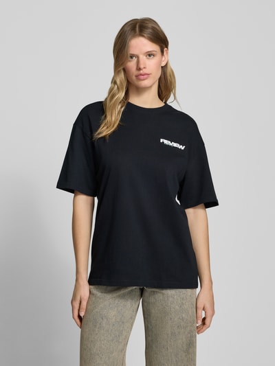 Review T-Shirt mit Label-Print Black 4