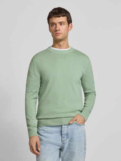 Tom Tailor Denim Regular fit gebreide pullover van katoen Mintgroen - 4