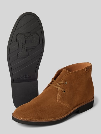 Polo Ralph Lauren Veterboots van echt leer, model 'TALAN' Cognac - 4