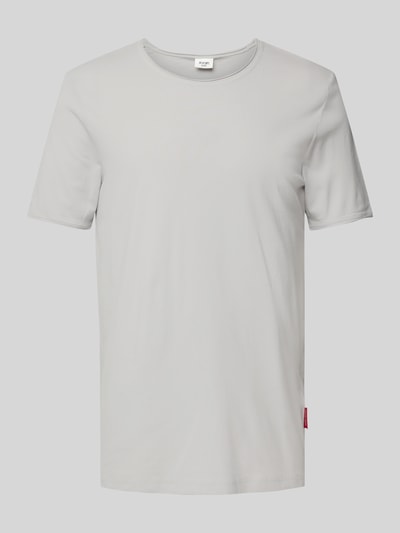 JOOP! Jeans T-Shirt mit geripptem Rundhalsausschnitt Modell 'Cesare' Hellgrau 2