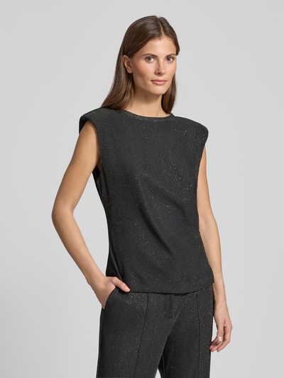 YAS Blousetop met glittereffect, model 'NURA' Zilver - 4