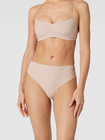 TOMMY HILFIGER Slip mit Logo-Bund Modell 'THONG' Beige 1