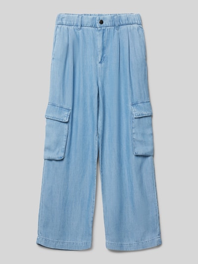 Only Jeansy z nakładanymi kieszeniami z patką model ‘SAFARI’ Niebieski 1
