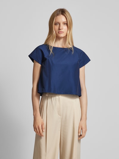 Weekend Max Mara Blouseshirt met ronde hals, model 'PARANA' Marineblauw - 4