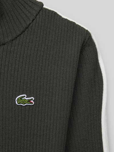 Lacoste Cardigan mit Label-Badge Graphit 2