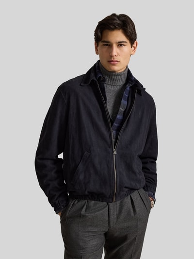 Polo Ralph Lauren Regular Fit Lederjacke aus echtem Schafsleder Marine 4
