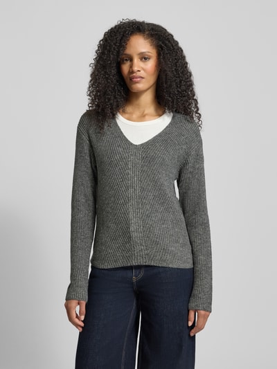 s.Oliver RED LABEL Regular Fit Strickpullover mit Woll-Anteil Mittelgrau Melange 4