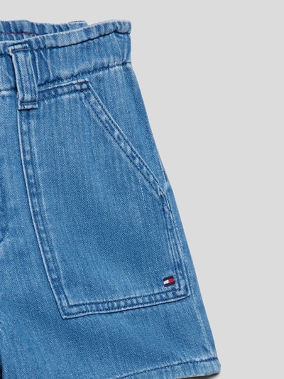 Tommy Hilfiger Teens Bermuda met Franse steekzakken, model 'HERRINGBONE' Bleu - 2