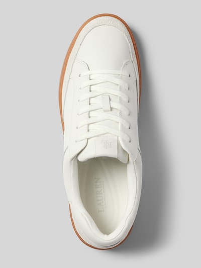 Lauren Ralph Lauren Ledersneaker mit Label-Details Weiss 3