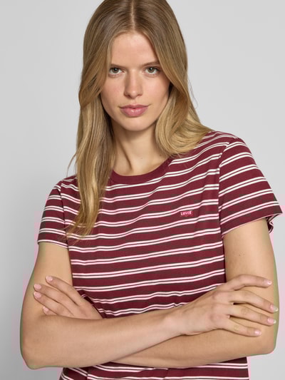 Levi's® T-shirt met labelpatch, model 'TRUDY' Bordeaux - 3
